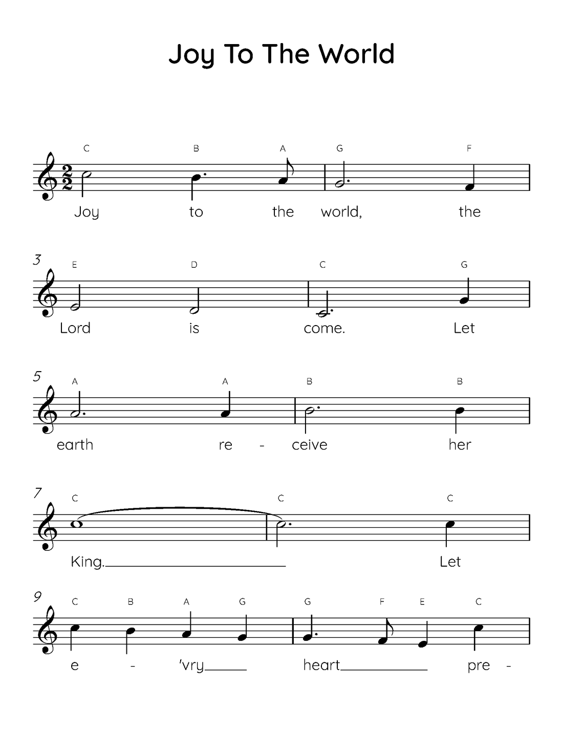 joy-to-the-world-easy-piano-sheet-music